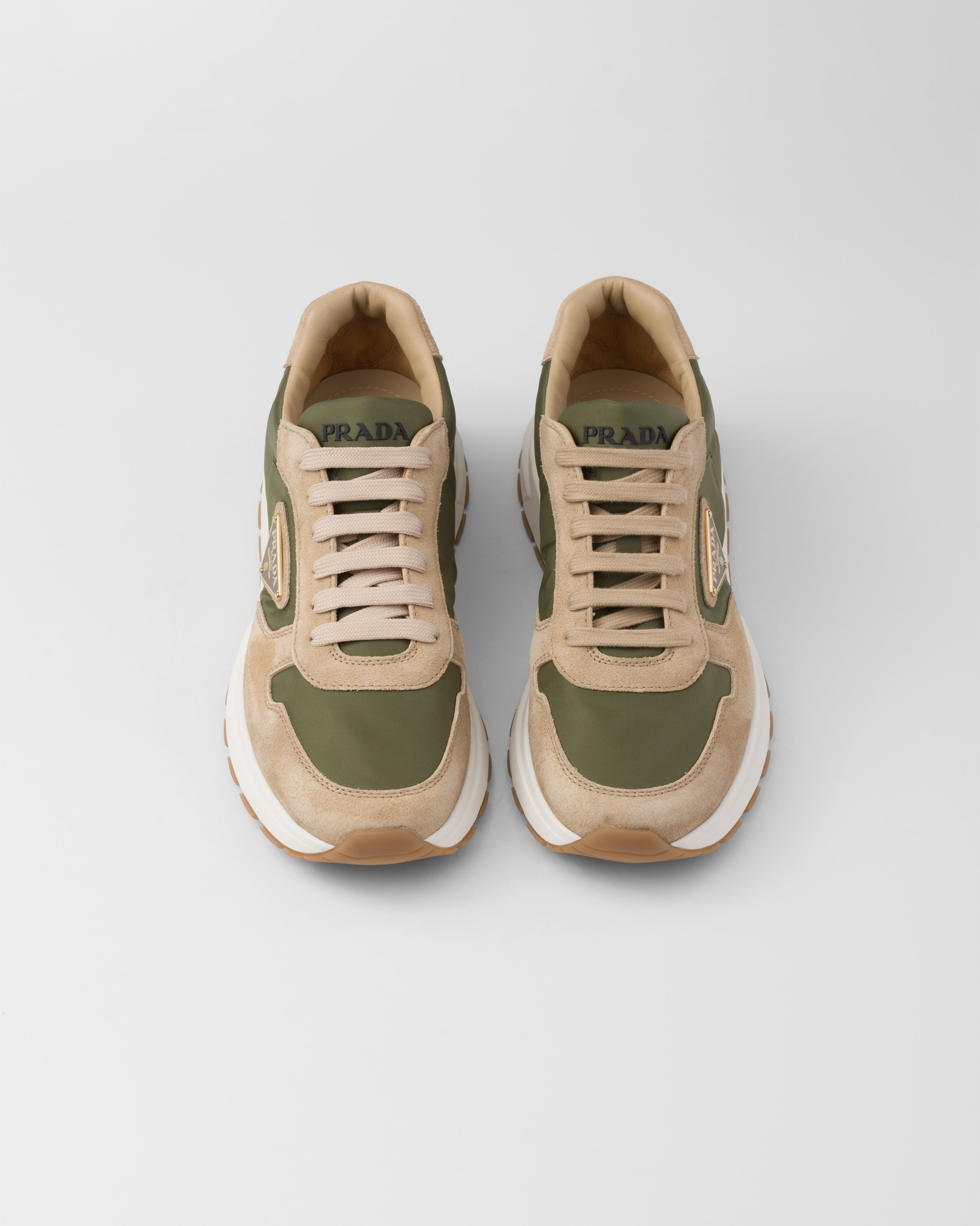 Prax 01 delavé suede and Re-Nylon sneakers - 4