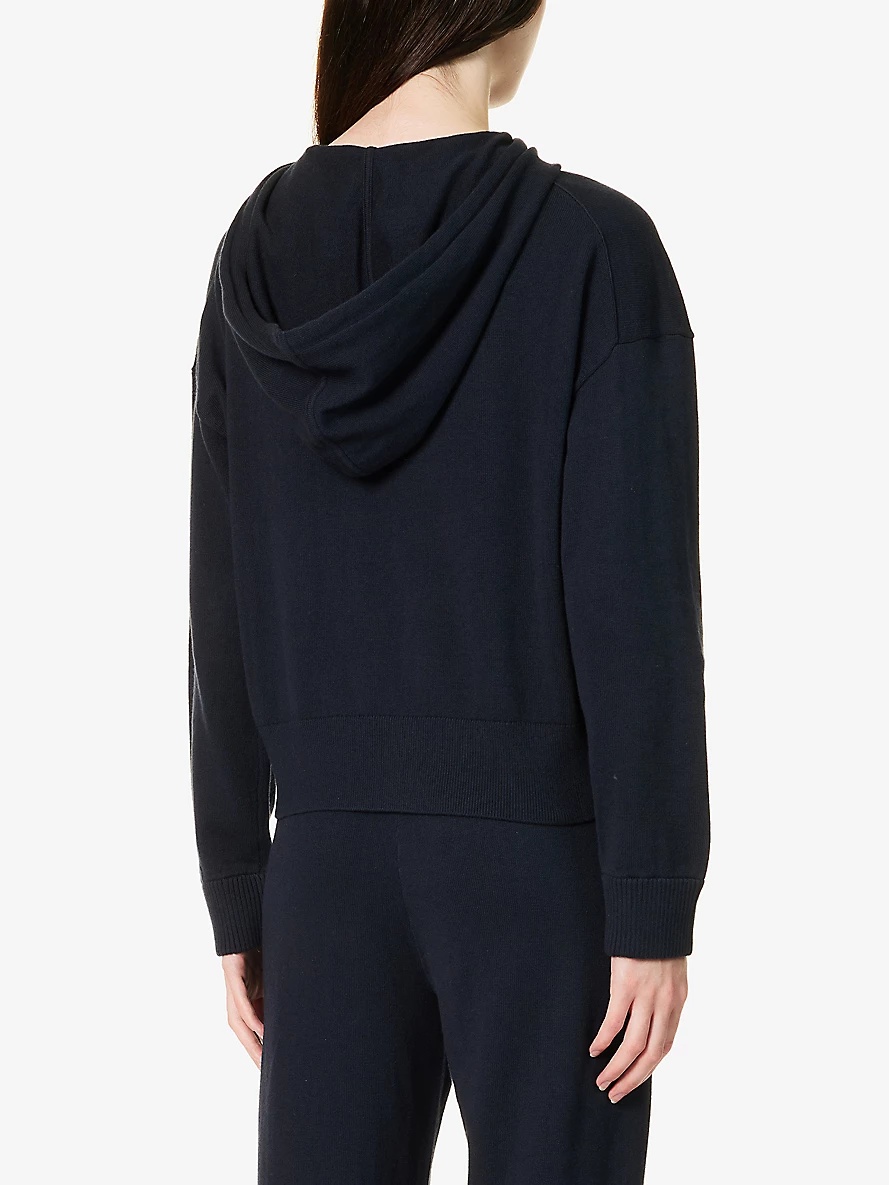 Drawstring-hood cotton and cashmere-blend hoody - 4