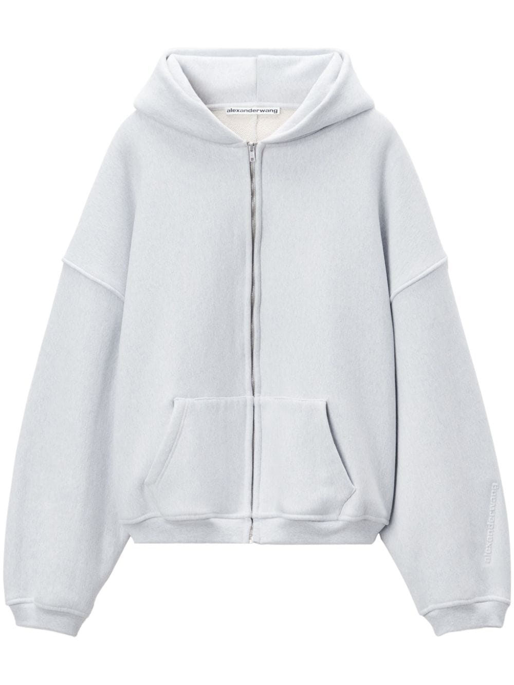 【ALEXANDER WANG】REVERSIBLE HOODIE S Unisex Reversible Raglan Hoodie in BLACK | alexanderwang®