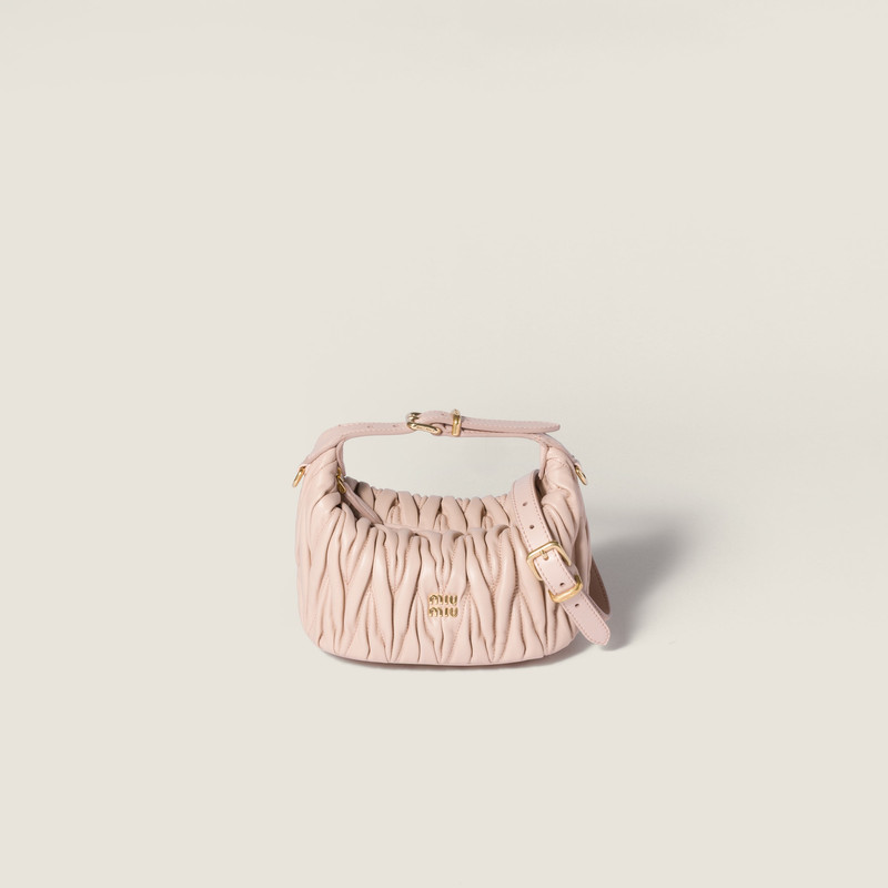 Matelassé nappa leather pouch 1