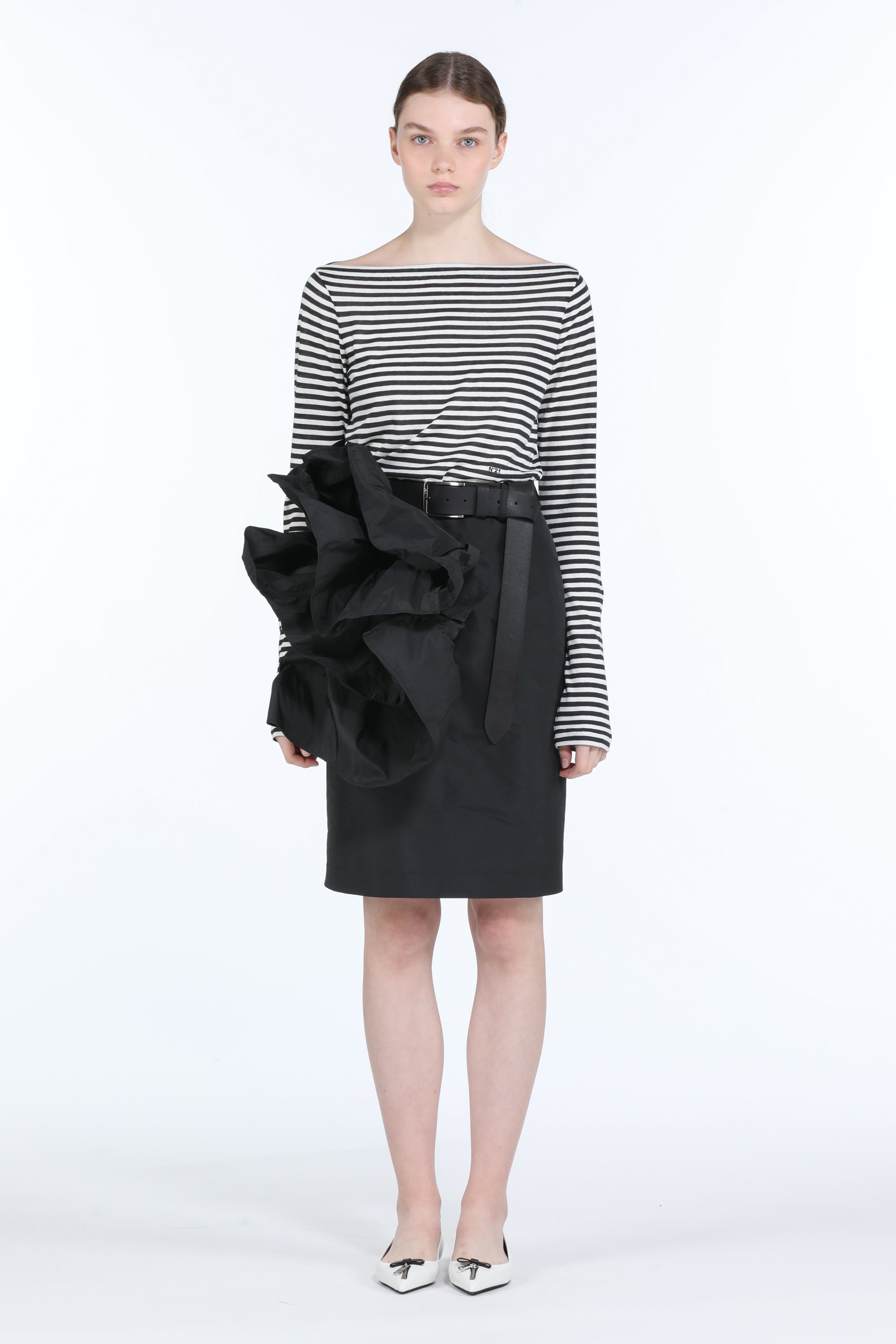 FLORAL-APPLIQUÉ MIDI SKIRT - 4