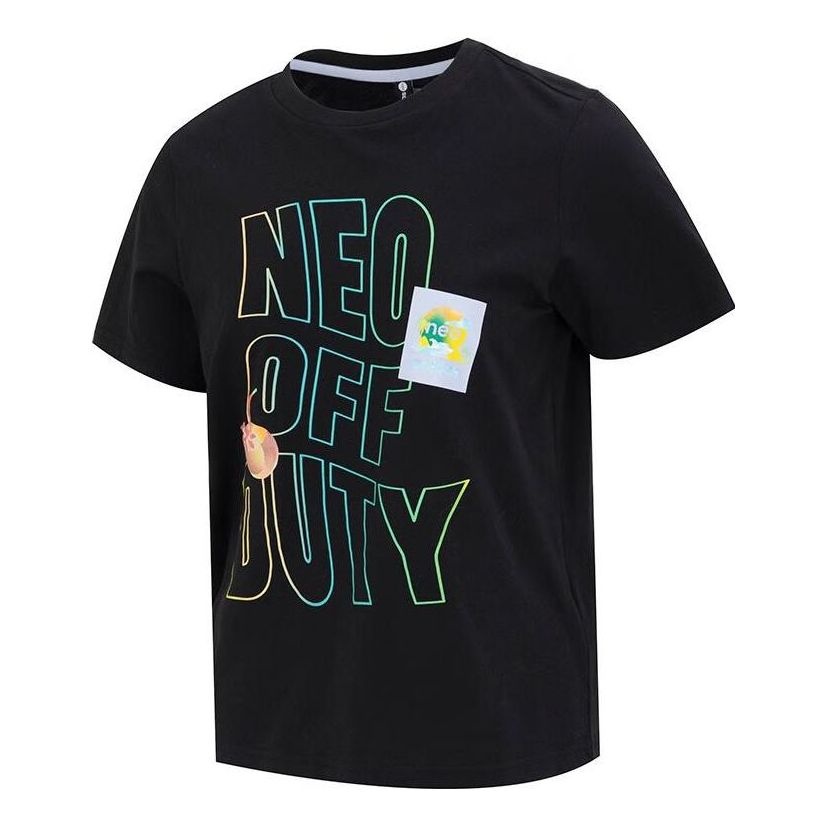 (WMNS) adidas NEO OFF DUTY Vibe Collective T-Shirts 'Black' IA6716 - 1