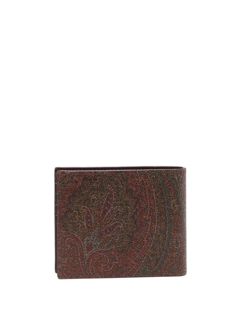 Etro logo-embroidered leather wallet outlook