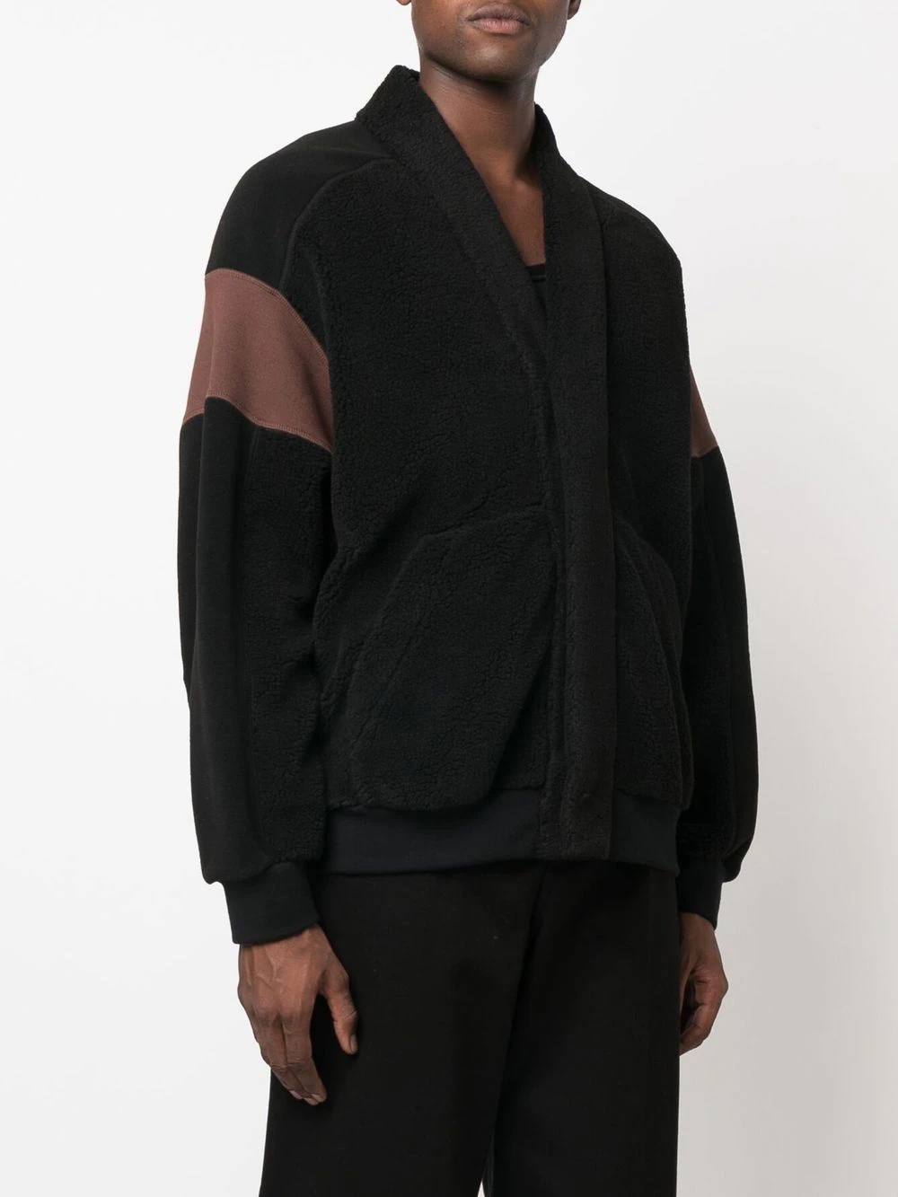 contrast-panel bomber jacket - 3