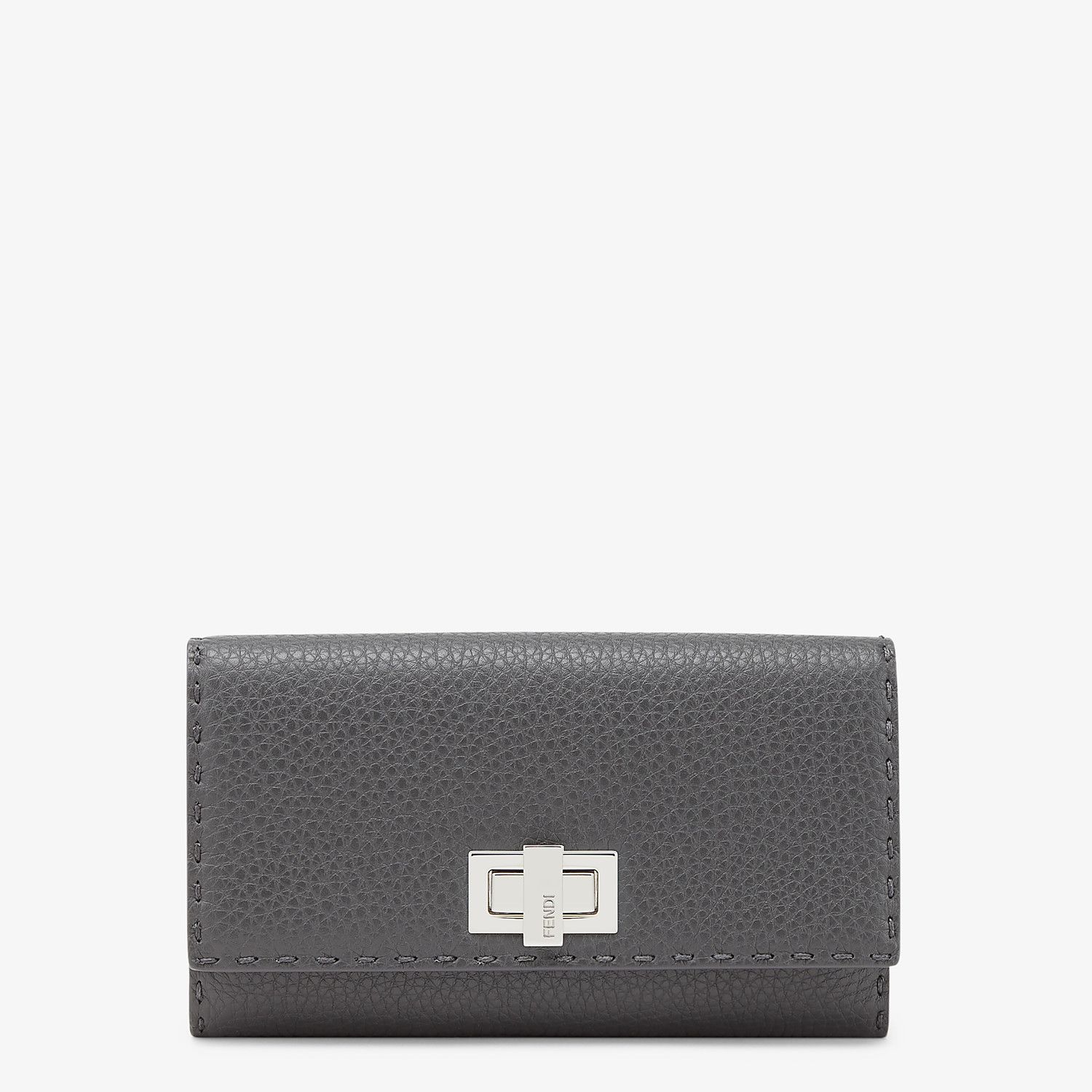 Gray leather wallet - 1