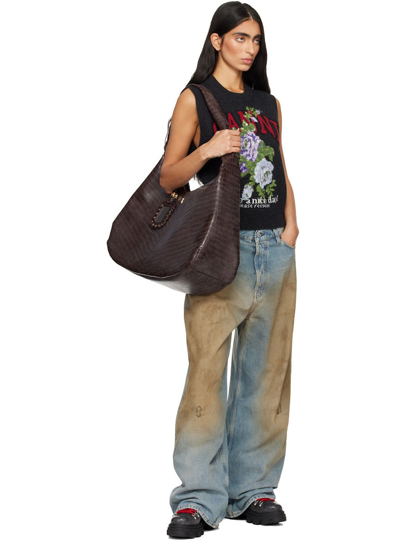 GANNI Black Cleated Mountain Boots outlook