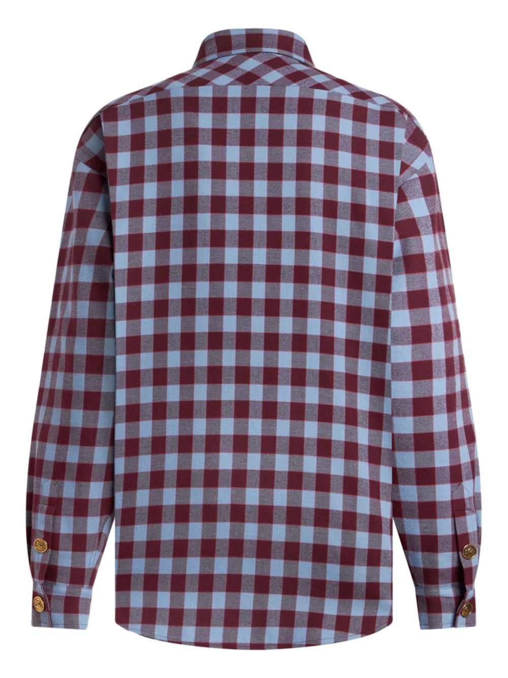 padded check jacquard shirt - 7