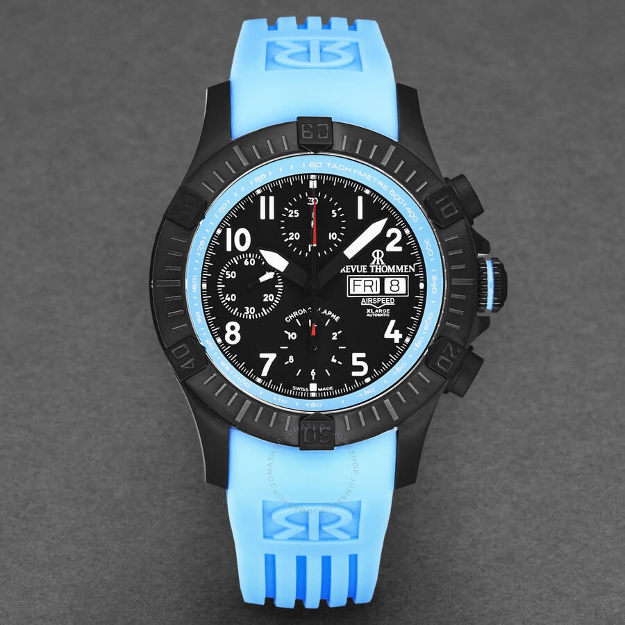 Revue Thommen - Revue Thommen Air speed Chronograph Black Dial Men's Watch 16071.6775 - 4