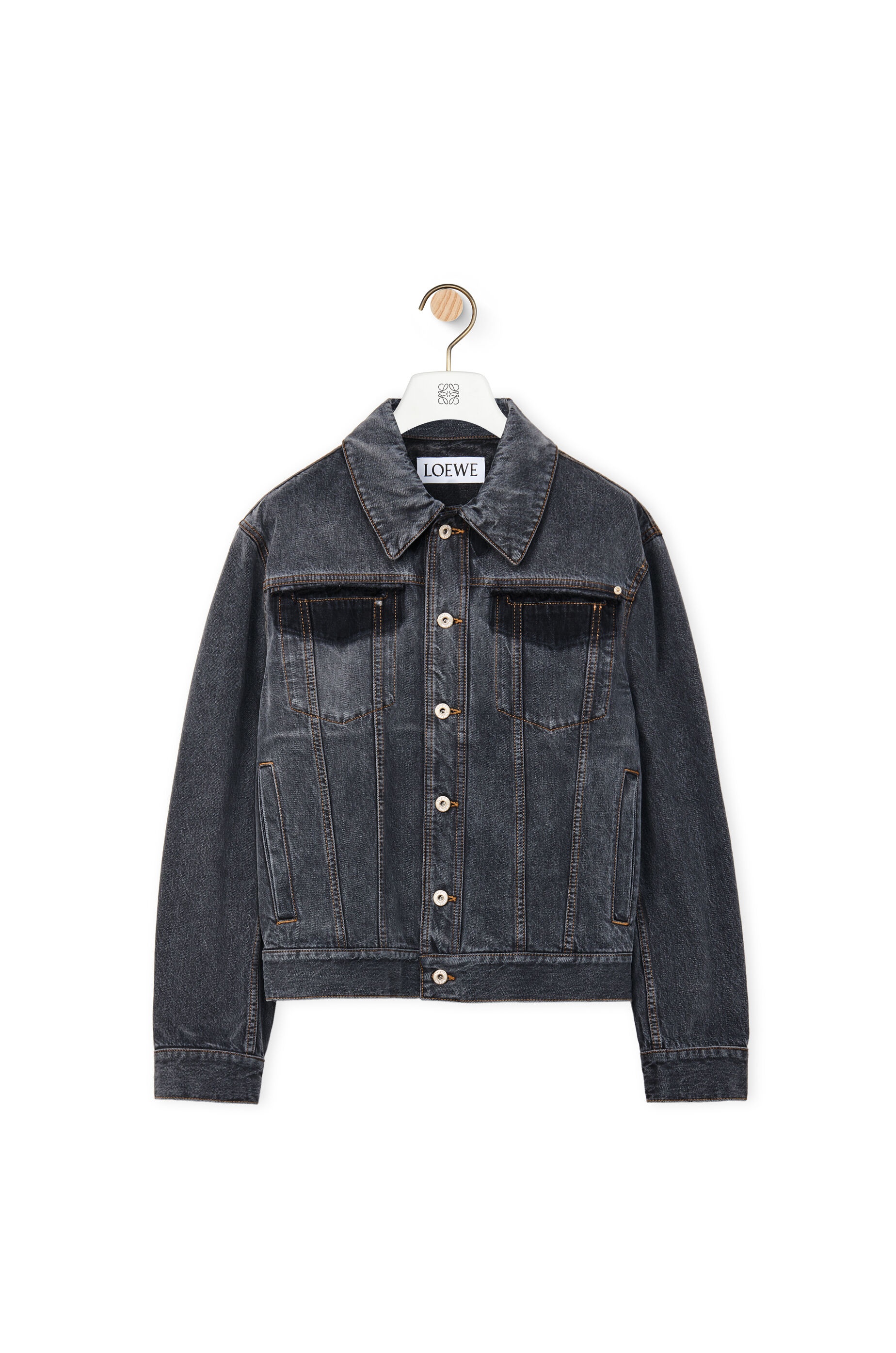 Jacket in faded denim - 1