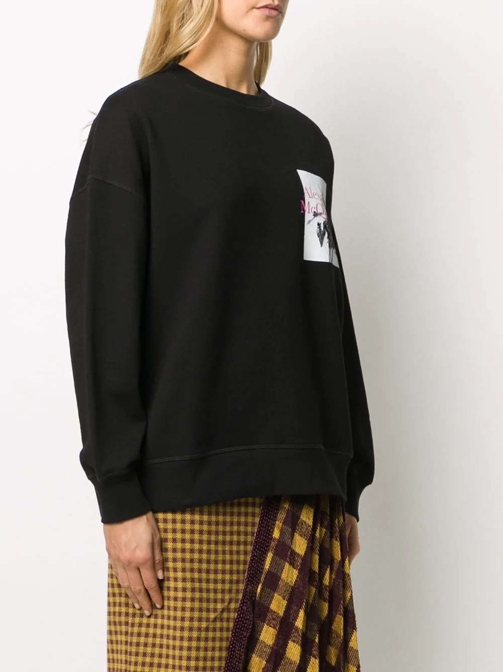 oversized rose-print sweatshirt - 3