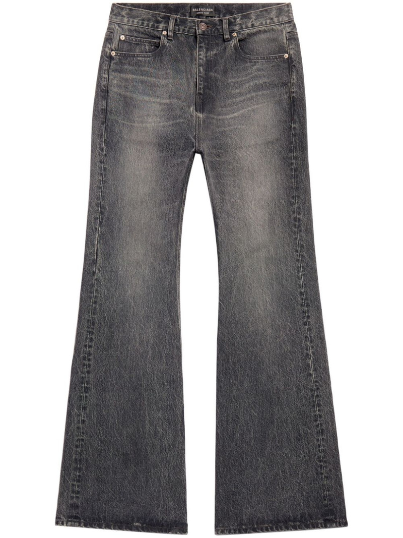 low-rise flared jeans - 1