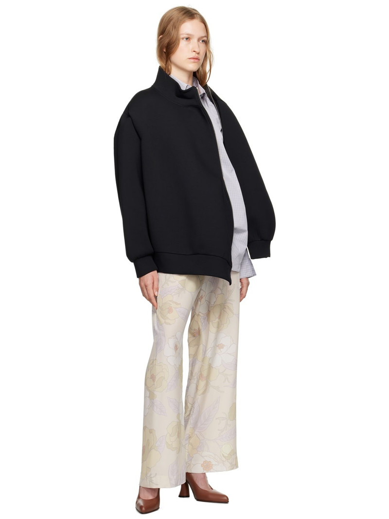 Dries Van Noten Black Asymmetric Zip Sweatshirt outlook