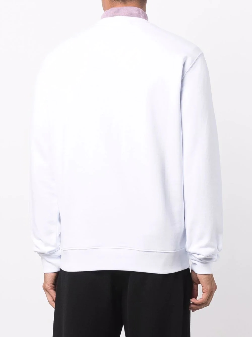 logo-print crew neck sweatshirt - 4