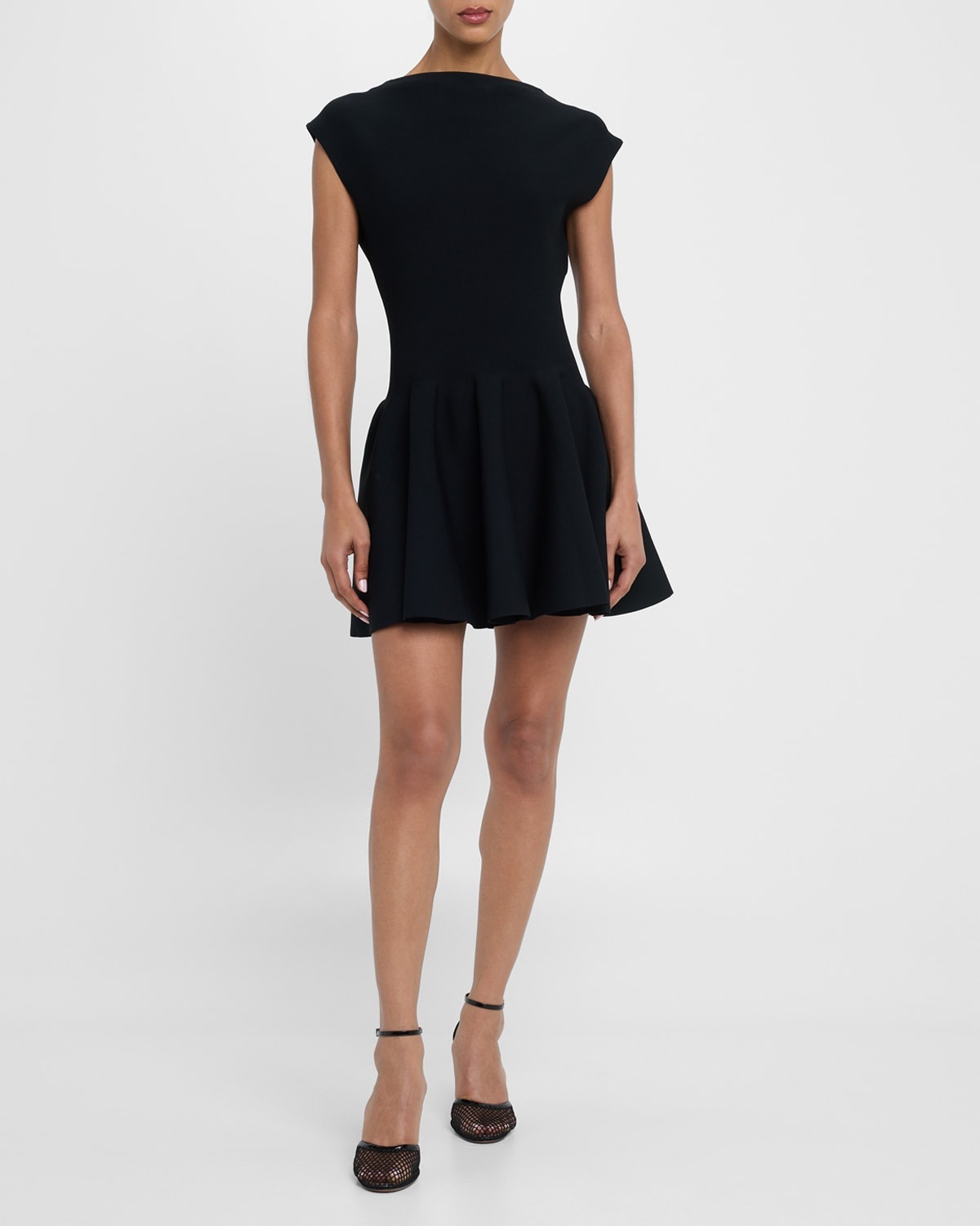 ワンピース ALAIA WOOL KNIT SKATER DRESS ALAÏA WHITE KNITTED SKATER DRESS |ALAÏA US