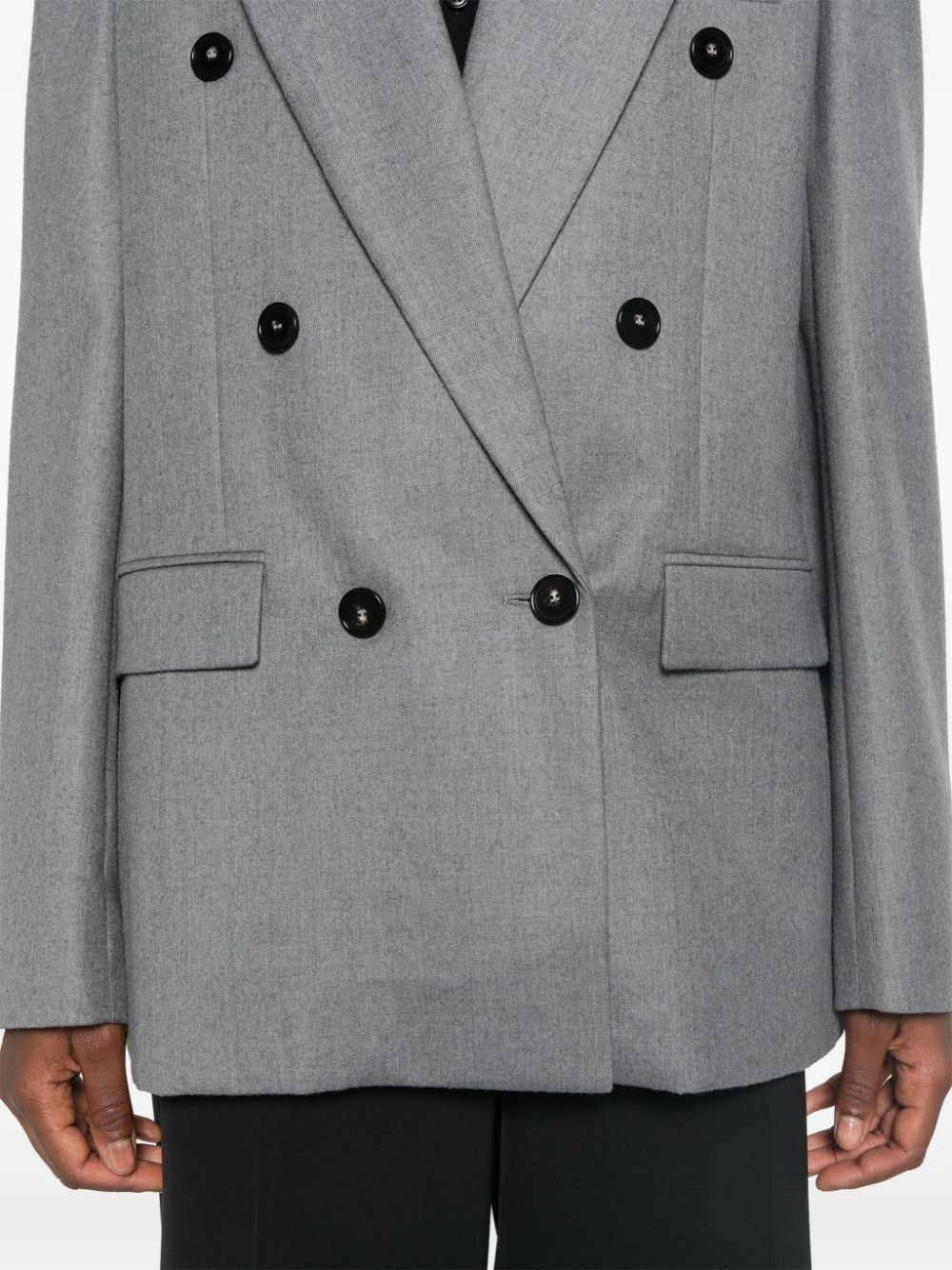 wool double-breasted blazer - 5