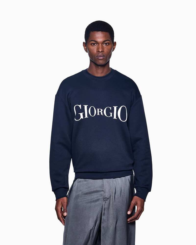 GIORGIO ARMANI MICROMODAL JERSEY CREW-NECK SWEATSHIRT outlook