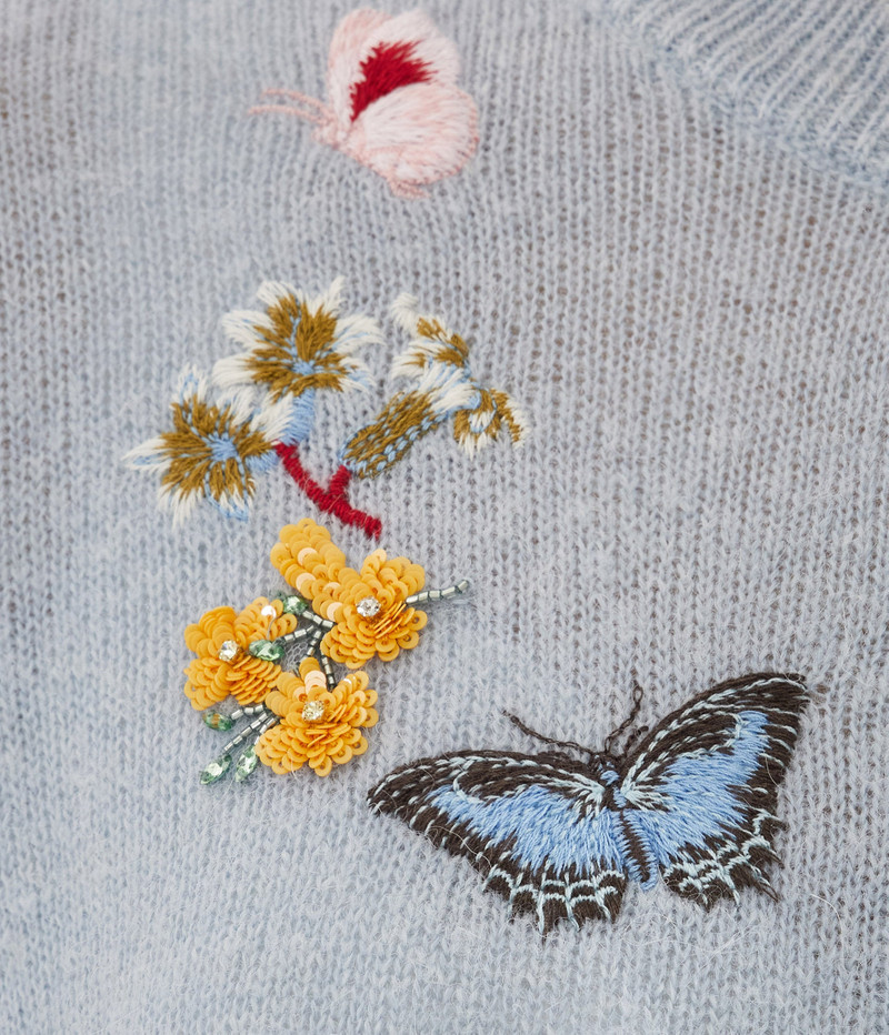 EMBELLISHED CREW NECK CARDIGAN 6