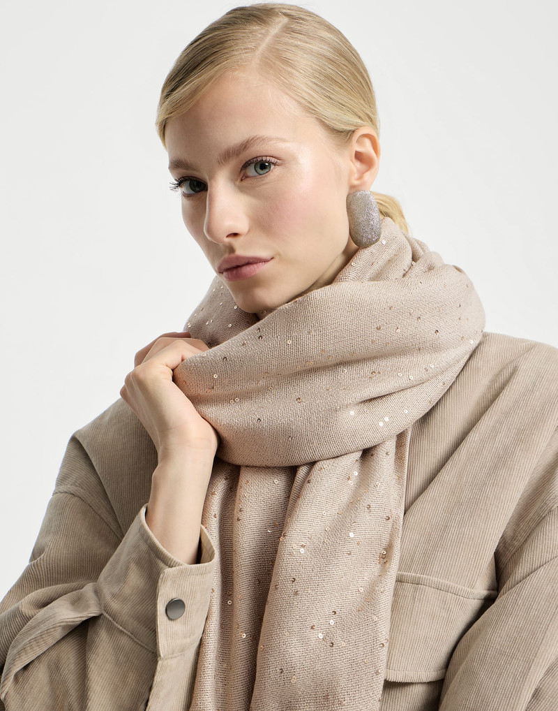 Cashmere and silk Diamond yarn scarf 4