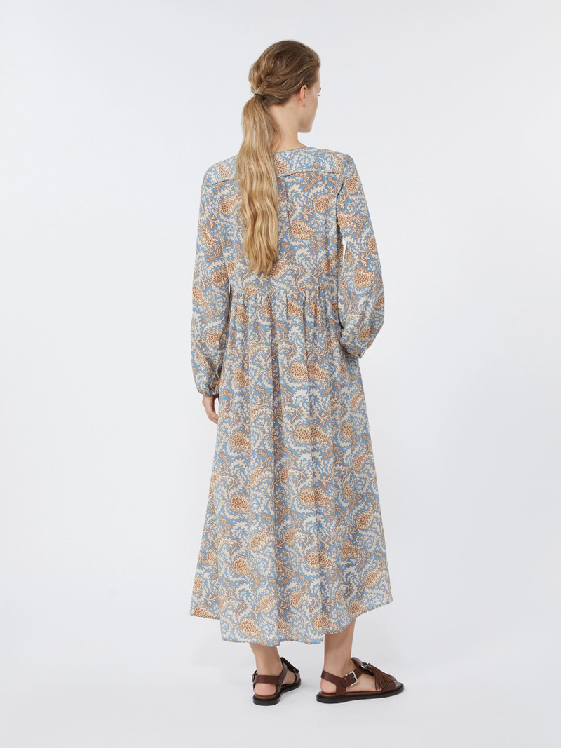 MARTORA Printed silk dress - LIGHT BLUE 4