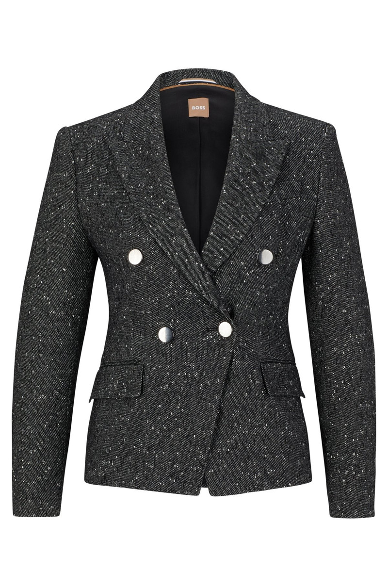 SLIM-FIT JACKET IN STRUCTURED TWEED 1
