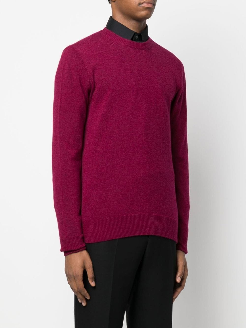 fine-knit crew-neck jumper - 3