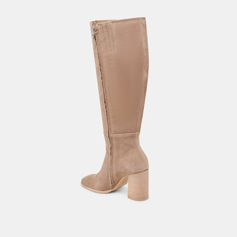 FYNN WIDE CALF BOOTS TRUFFLE SUEDE 5