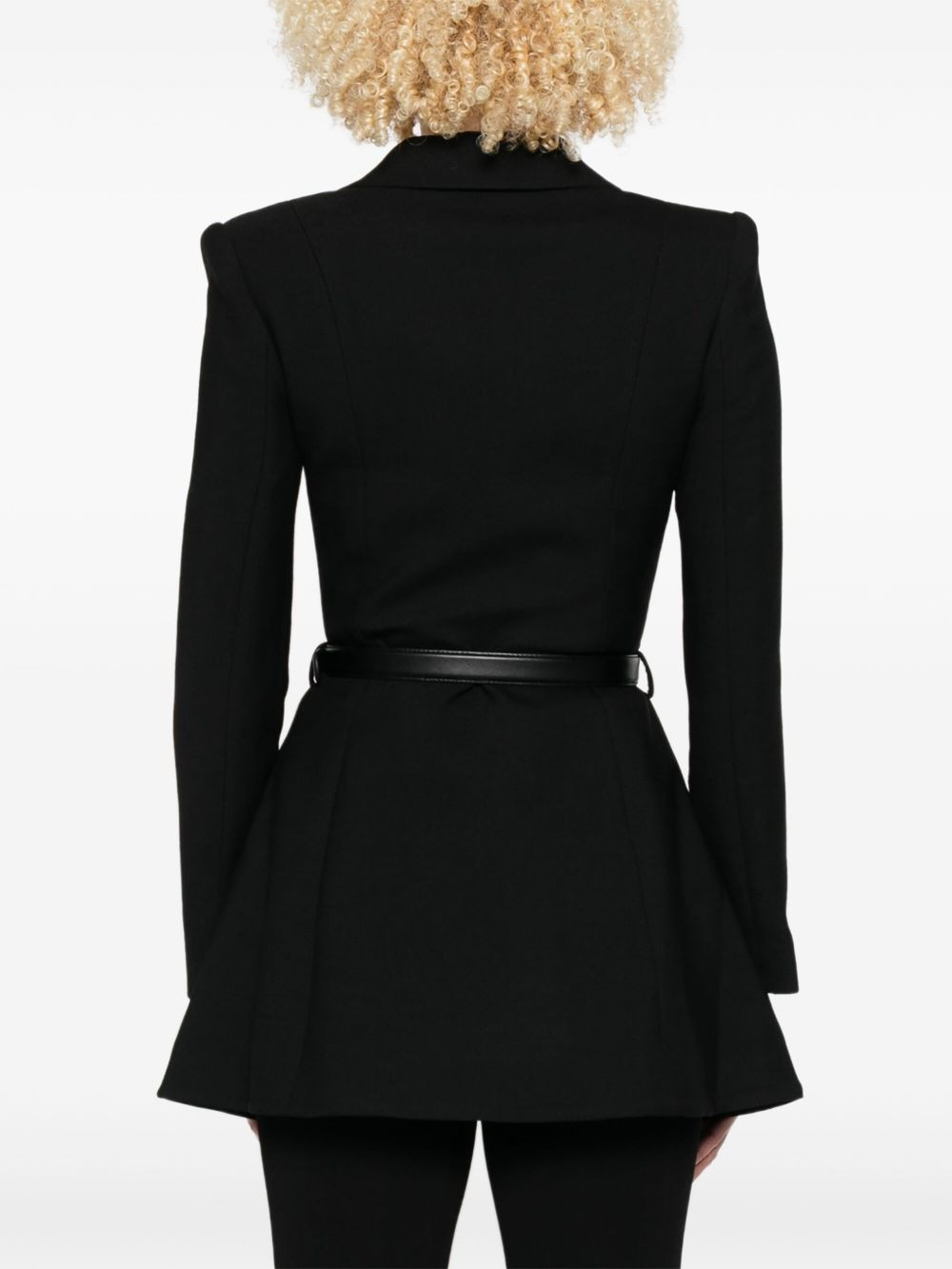 belted double-breasted dress - 4