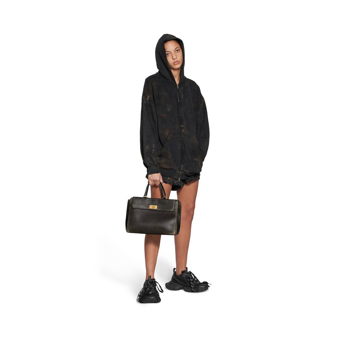 BALENCIAGA Women s Money Medium Tote Bag Used Effect in Black REVERSIBLE
