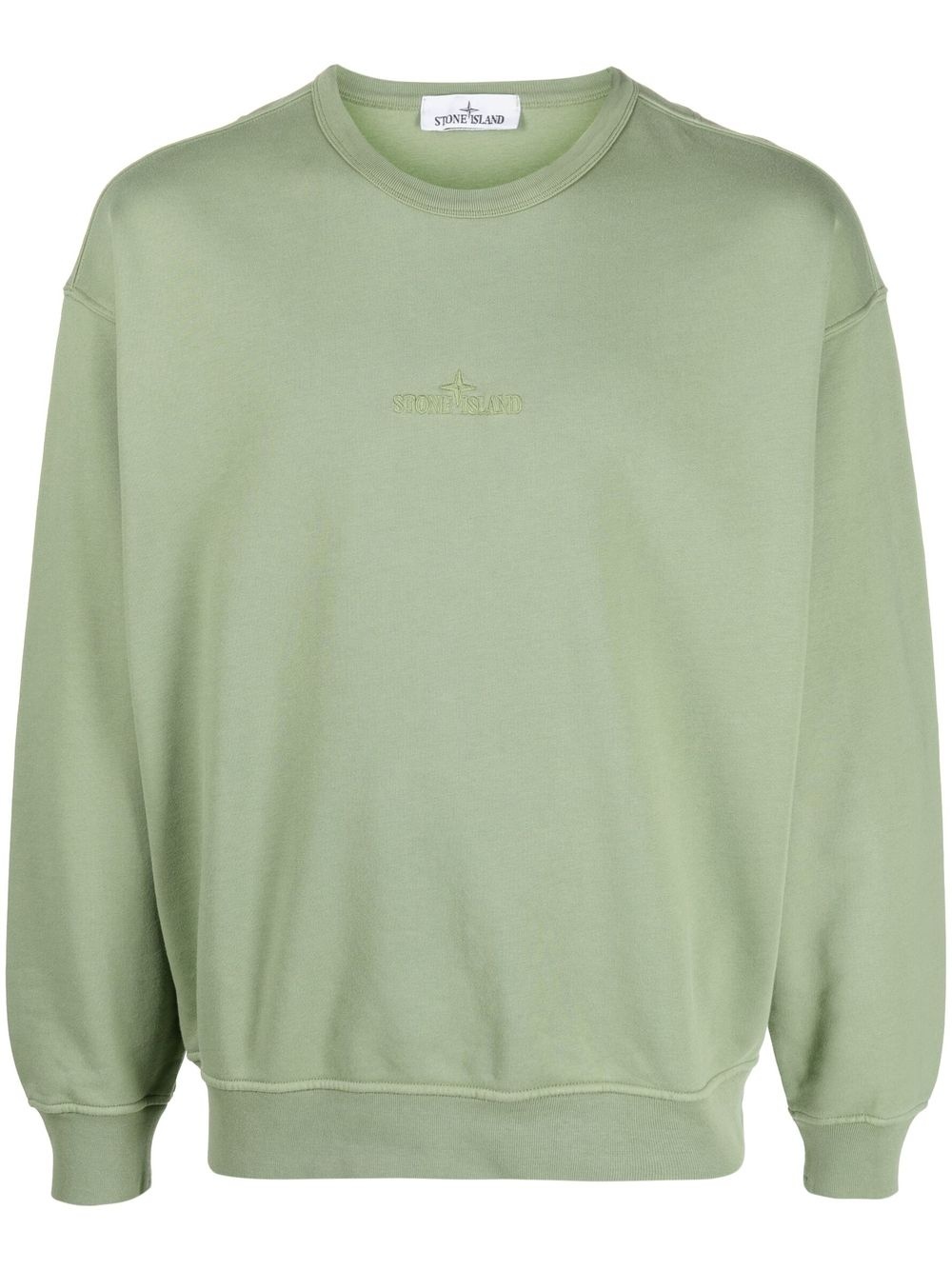 embroidered-logo cotton sweatshirt - 1
