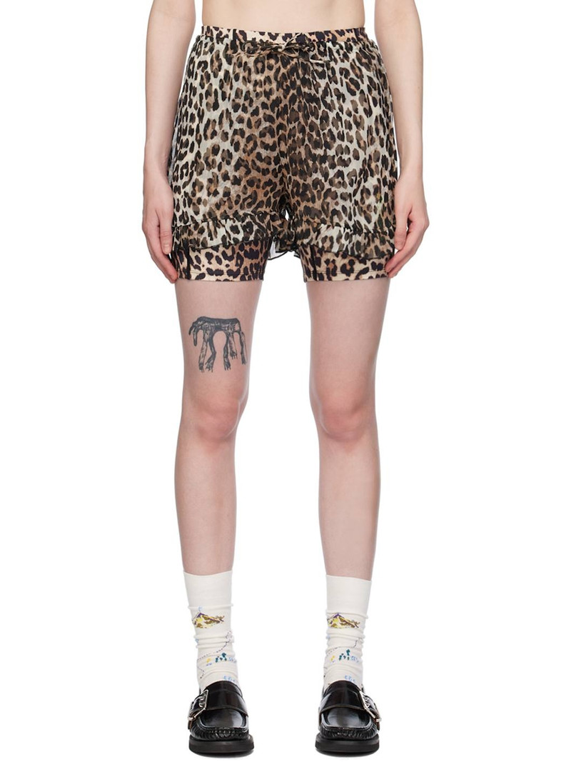 leopard print shorts - 1