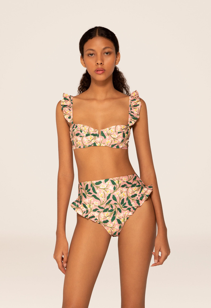 Jengibre Dos Gardenias Rosa Bikini Bottom 5