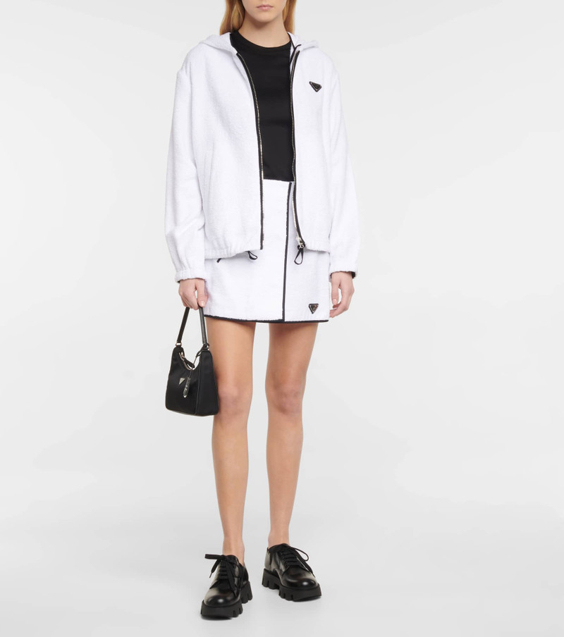 Prada Zip-up cotton hoodie outlook
