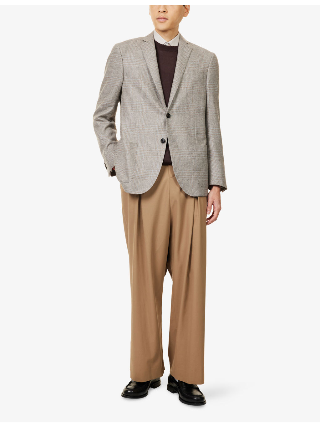 Academy Checked Silk-Wool Blend Jacket - 2