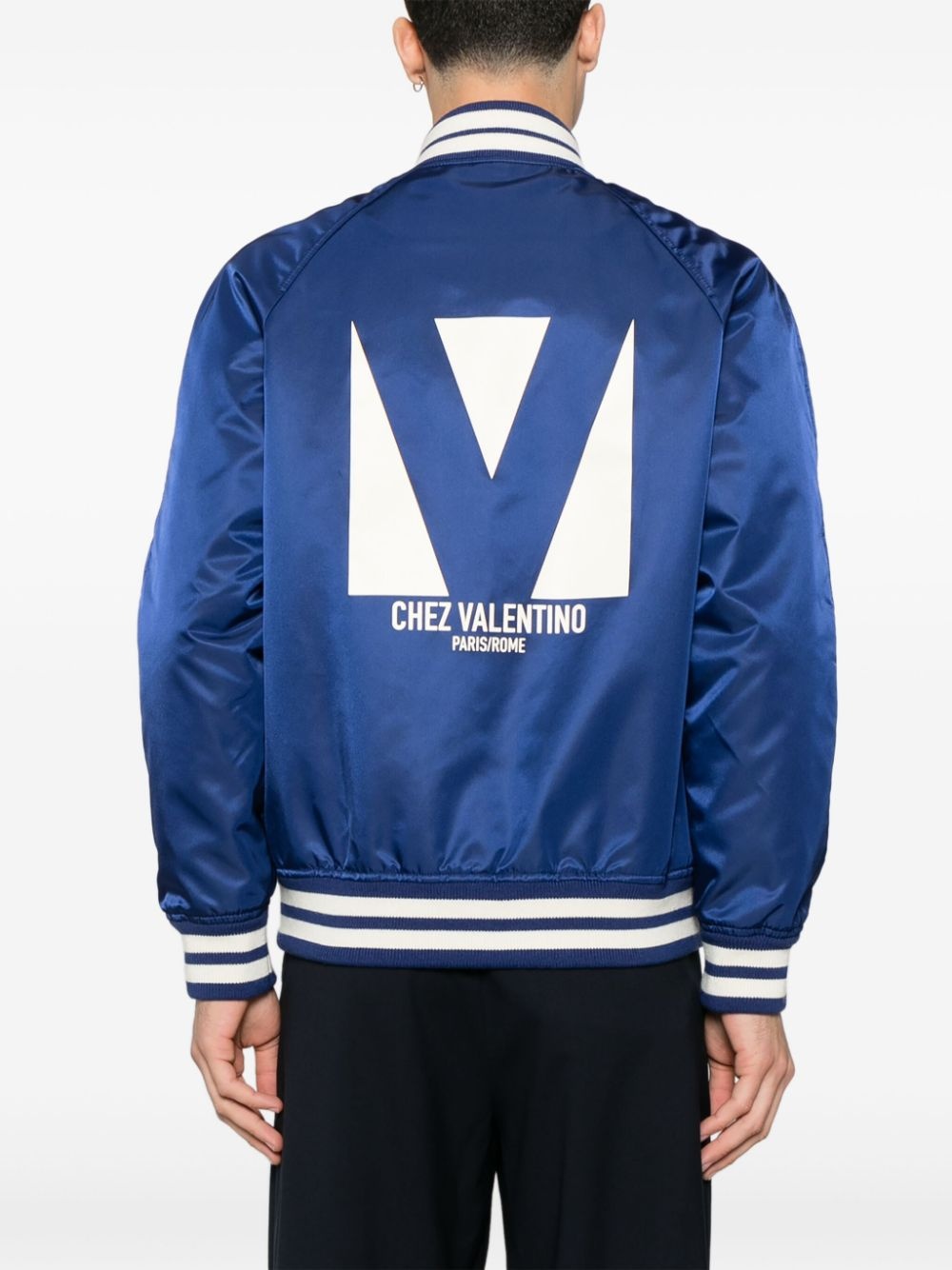 logo-print bomber jacket - 4