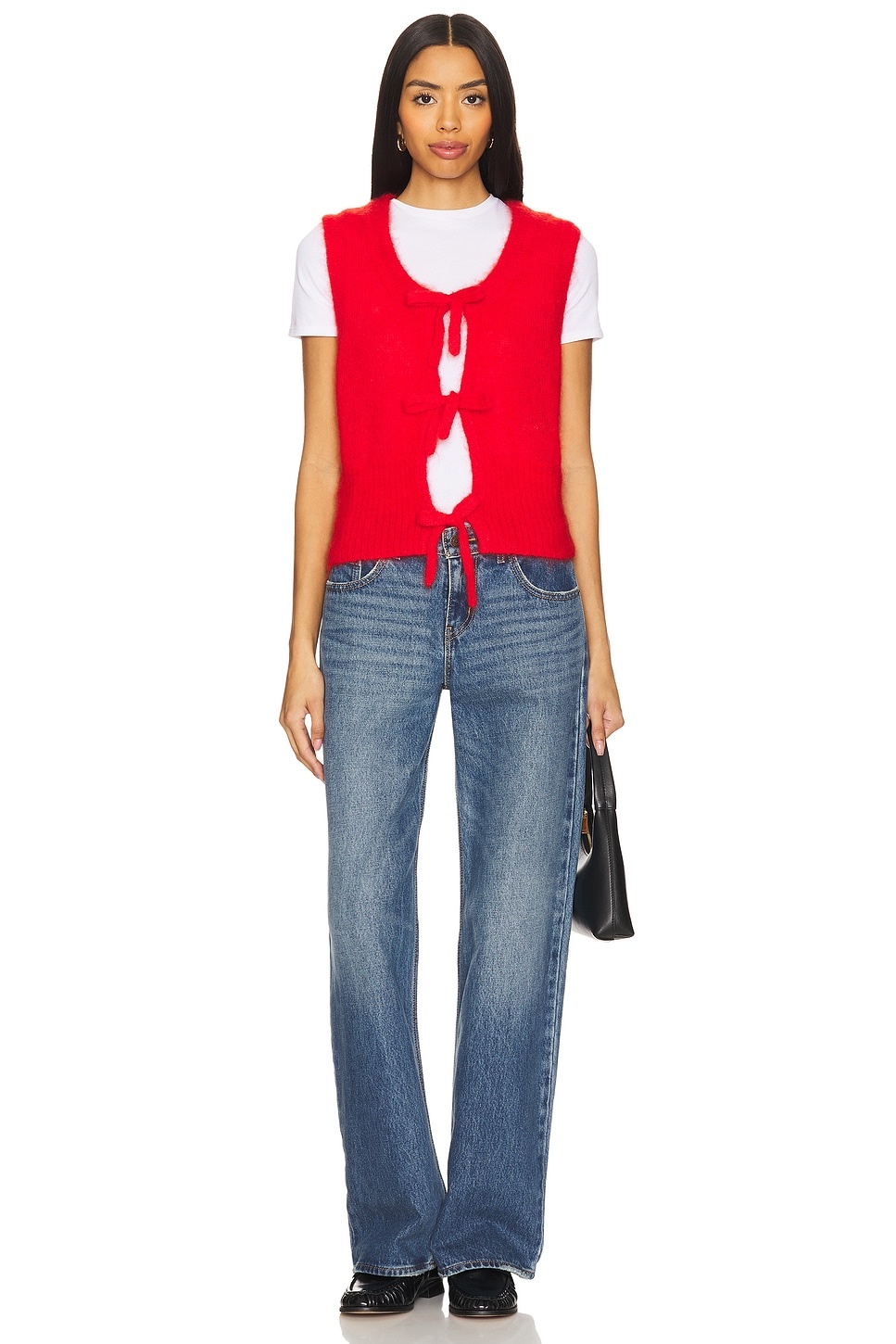 Light Mohair Tie String Vest - 4