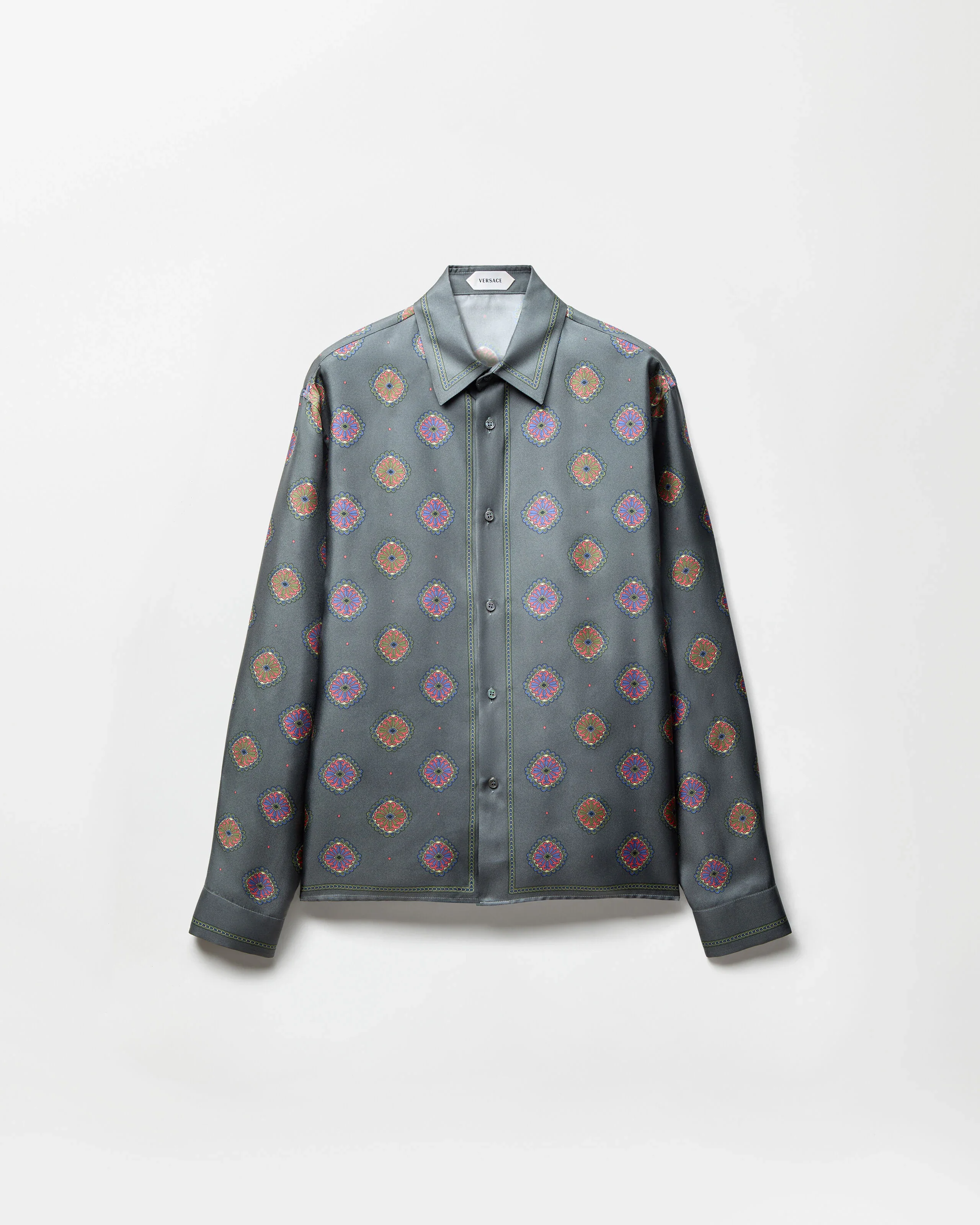 Printed Silk Twill Regular Shirt - 1