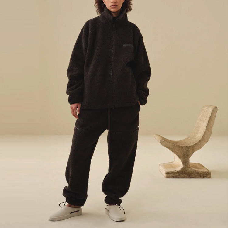 Fear of God Essentials SS22 Polar Fleece Full Zip Jacket iron FOG-SS22-560 - 3