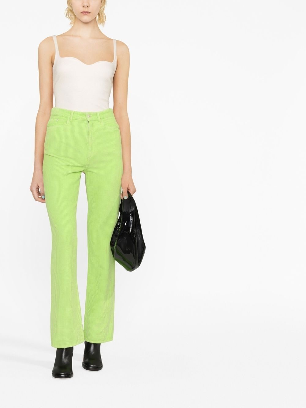 high-waisted corduroy trousers - 2