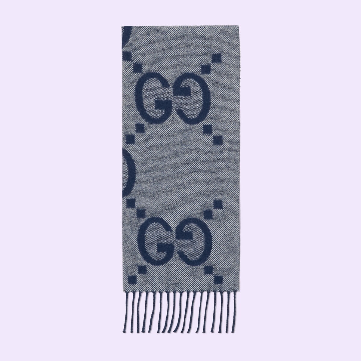 GG cashmere jacquard scarf - 1