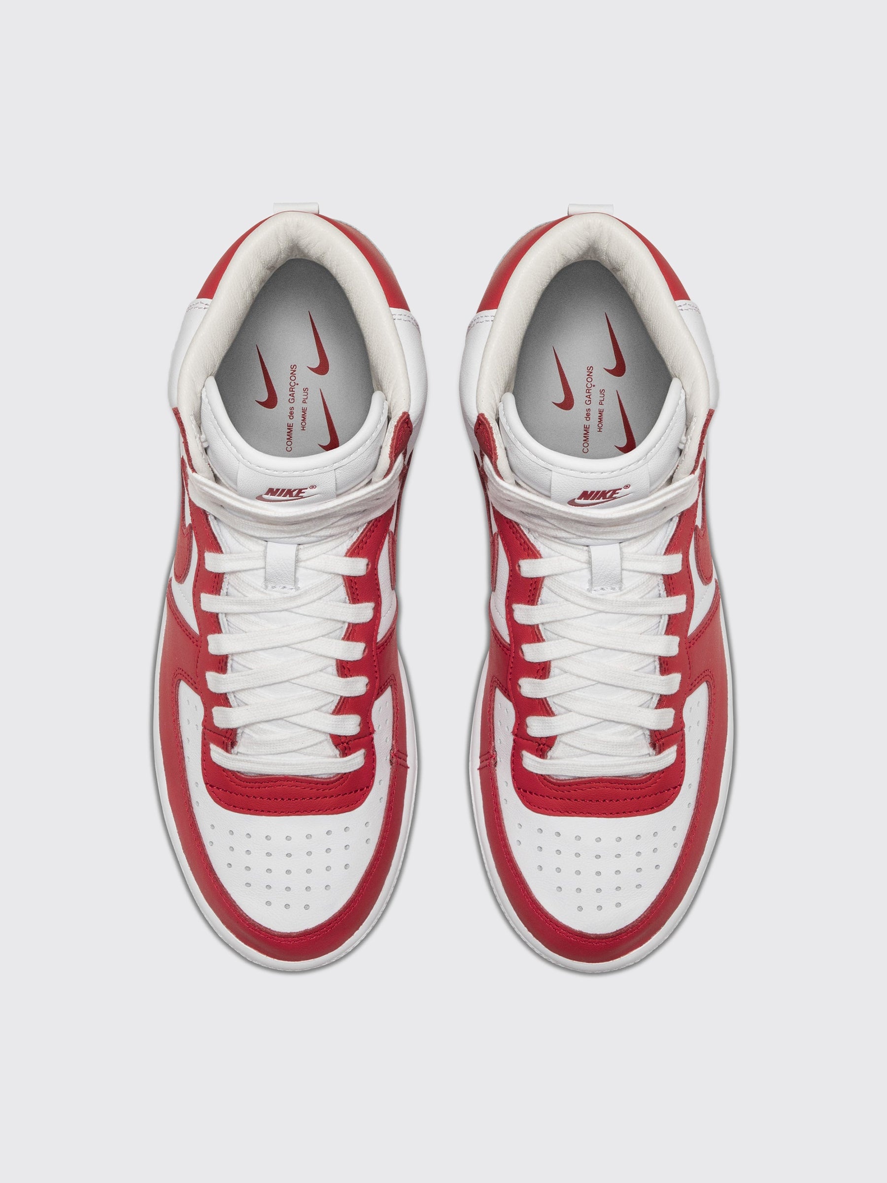 NIKE X COMME DES GARÇONS HOMME PLUS TERMINATOR HIGH RED / WHITE - 5