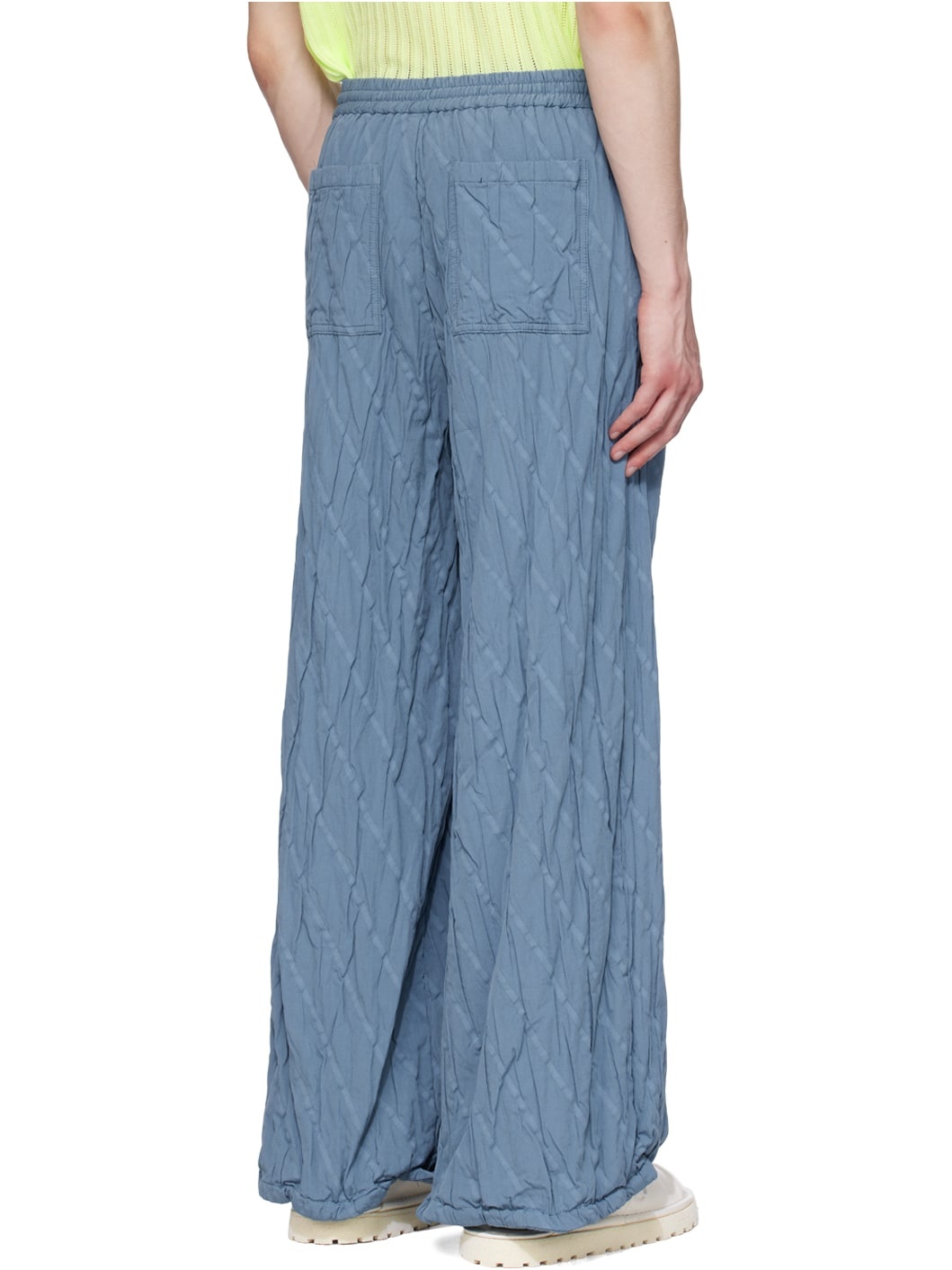 Blue Pleated Trousers - 3