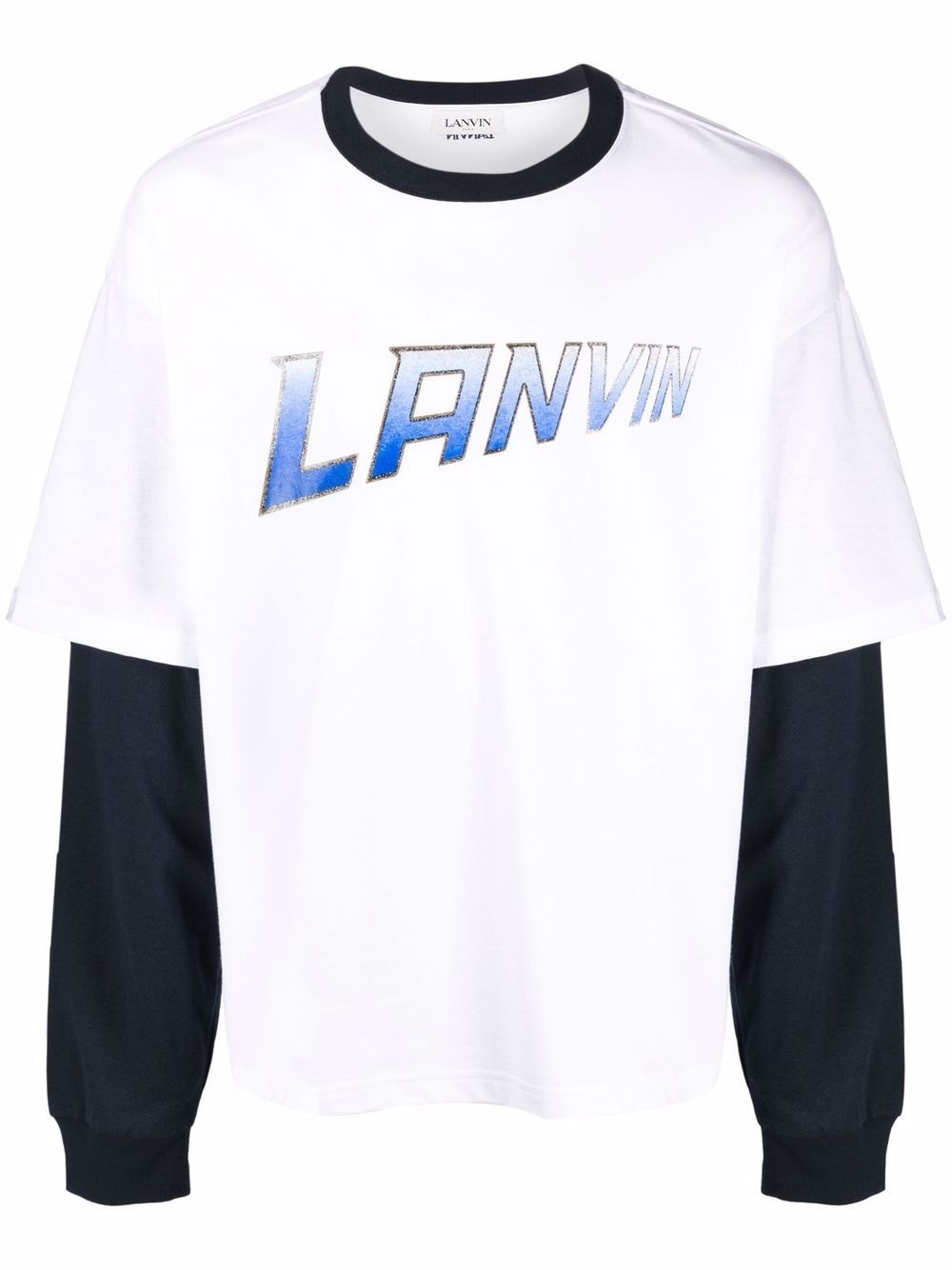 logo-print long-sleeve T-shirt - 1