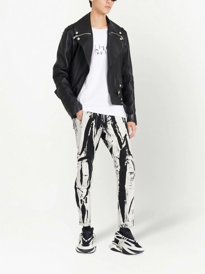 Balmain two-tone skinny jeans outlook