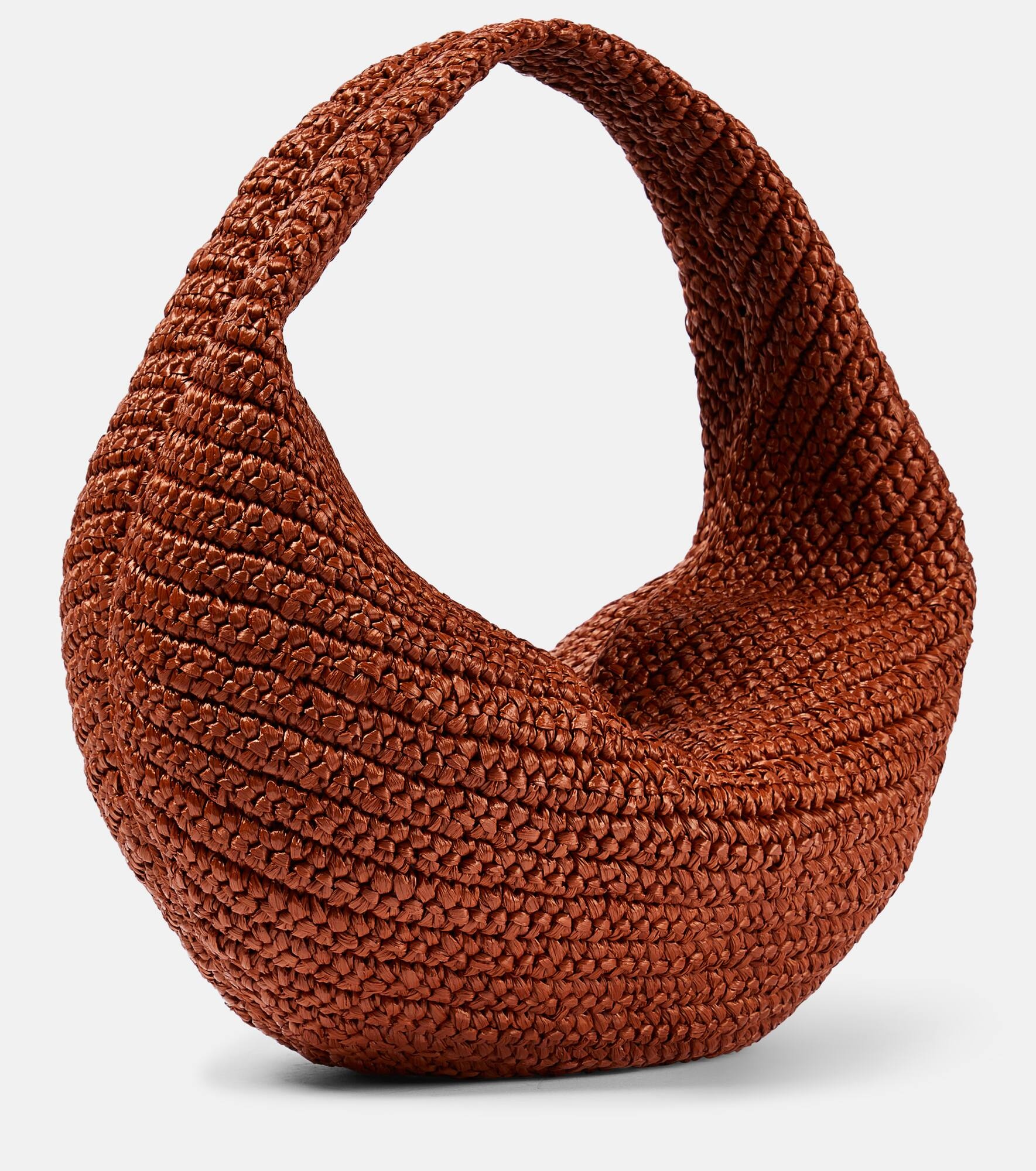 Olivia Medium raffia shoulder bag - 4