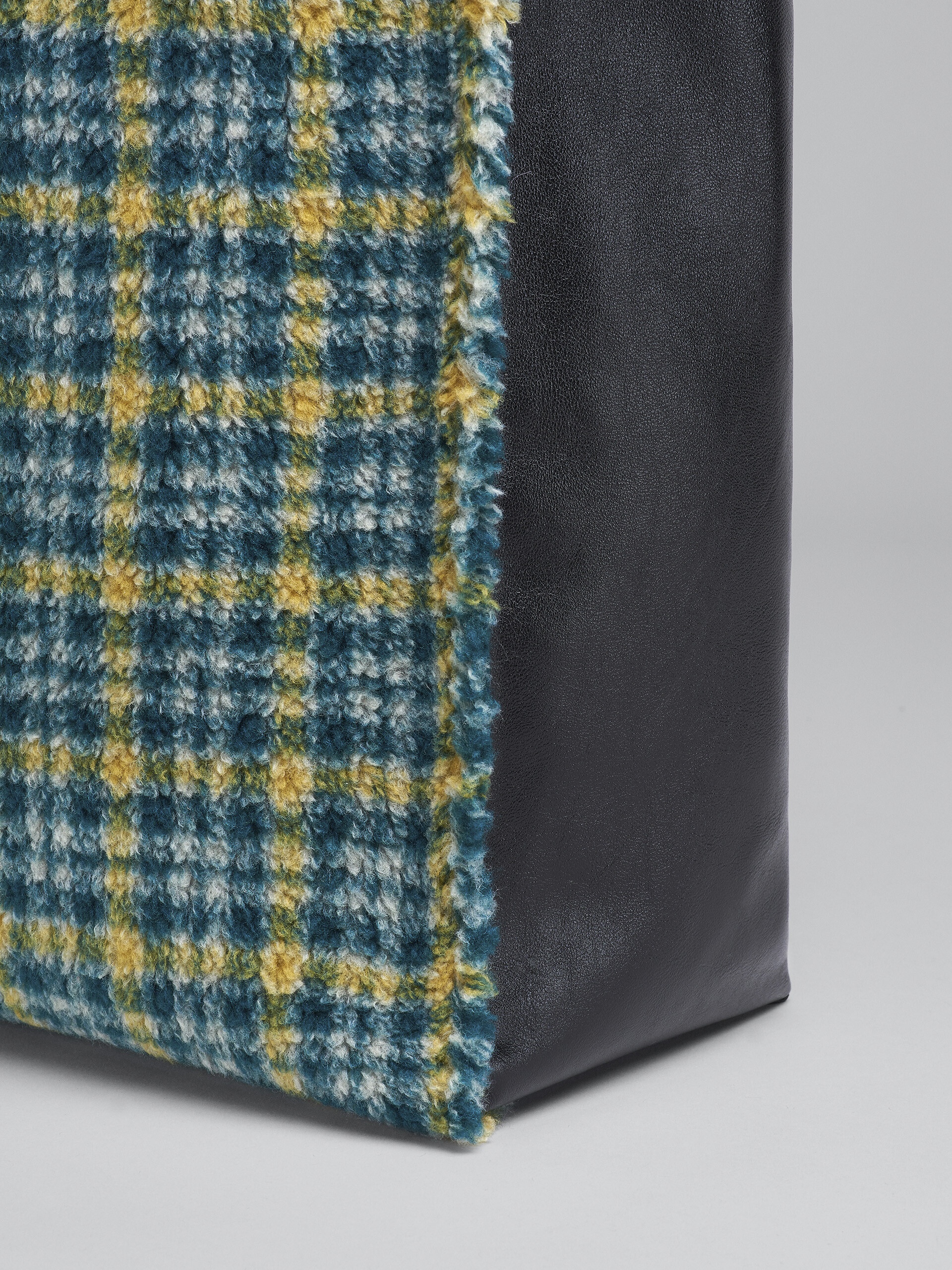 MUSEO SOFT LARGE BAG IN GREEN CHECK FABRIC - 5