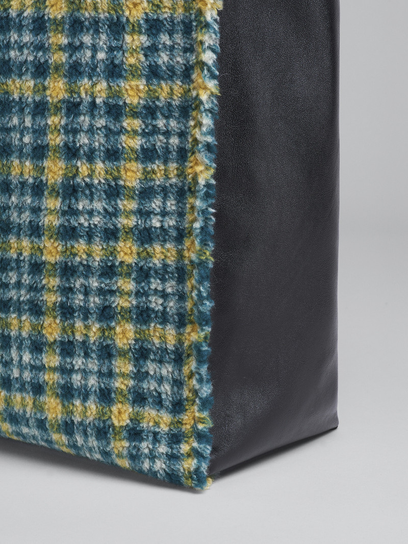 MUSEO SOFT LARGE BAG IN GREEN CHECK FABRIC 5