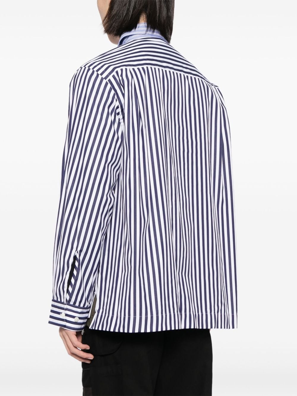 striped button-up shirt - 4