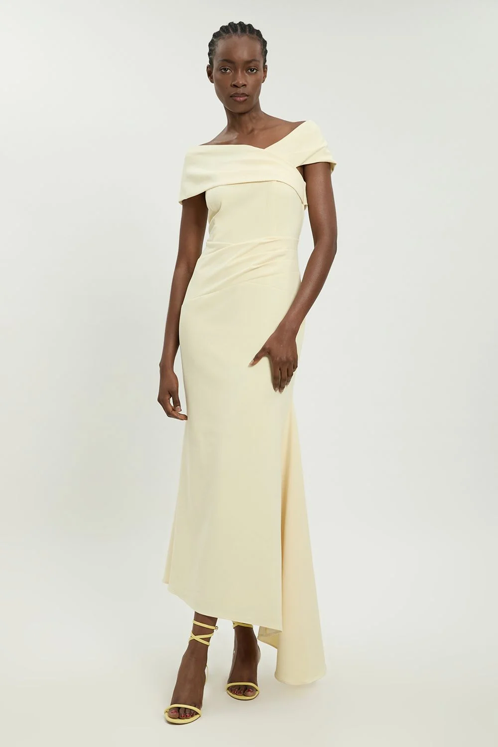 Compact Stretch Viscose Bandeau Maxi Dress - 1