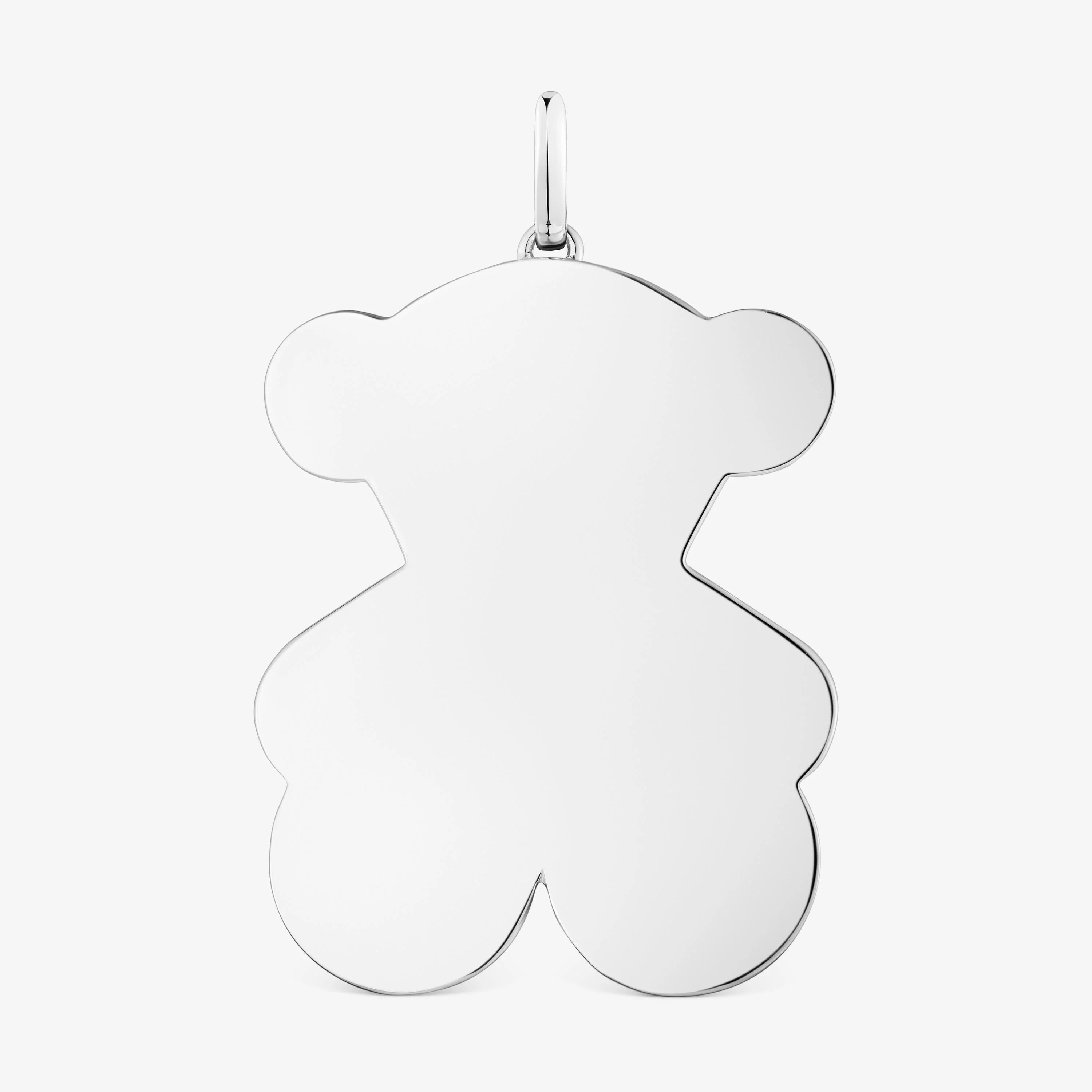 Large 38mm silver bear Pendant Sweet Dolls - 1