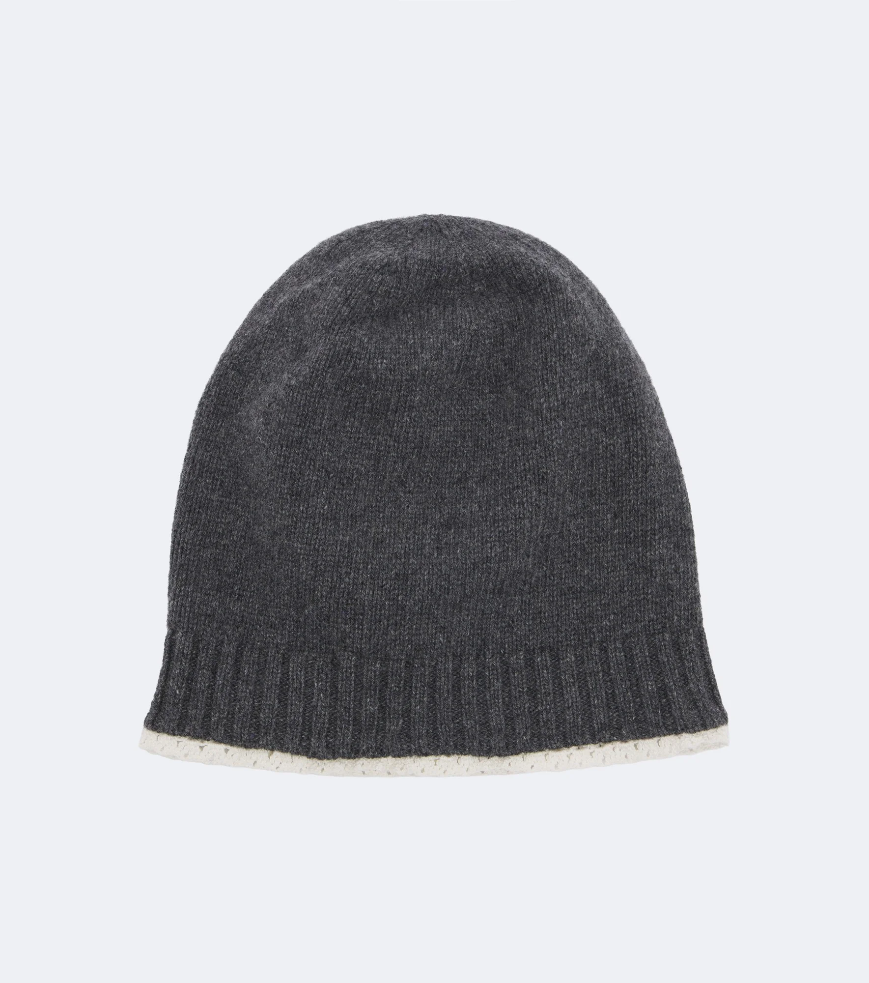 Crochet-trimmed cashmere beanie - 1